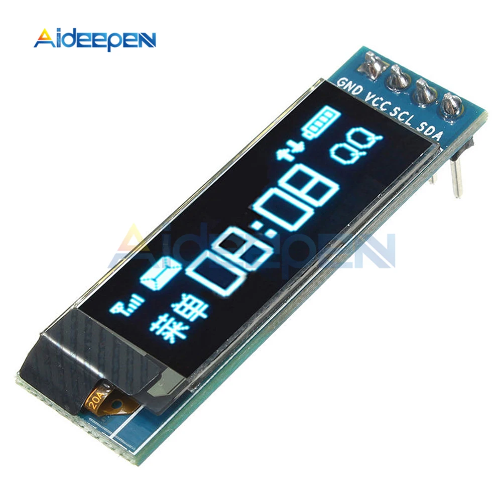 Синий OLED жк дисплей DIY модуль 0 91 дюйма 128x32 IIC I2C SSD1306 драйвер IC DC 3 в 5 для Arduino