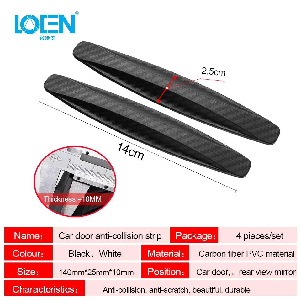 LOEN 4 шт./лот Автомобильная наклейка защита двери боковые края защитные наклейки