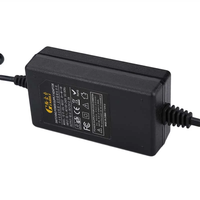 Новый адаптер питания 12V 2A 24W AC/DC импульсный источник для камеры защита от