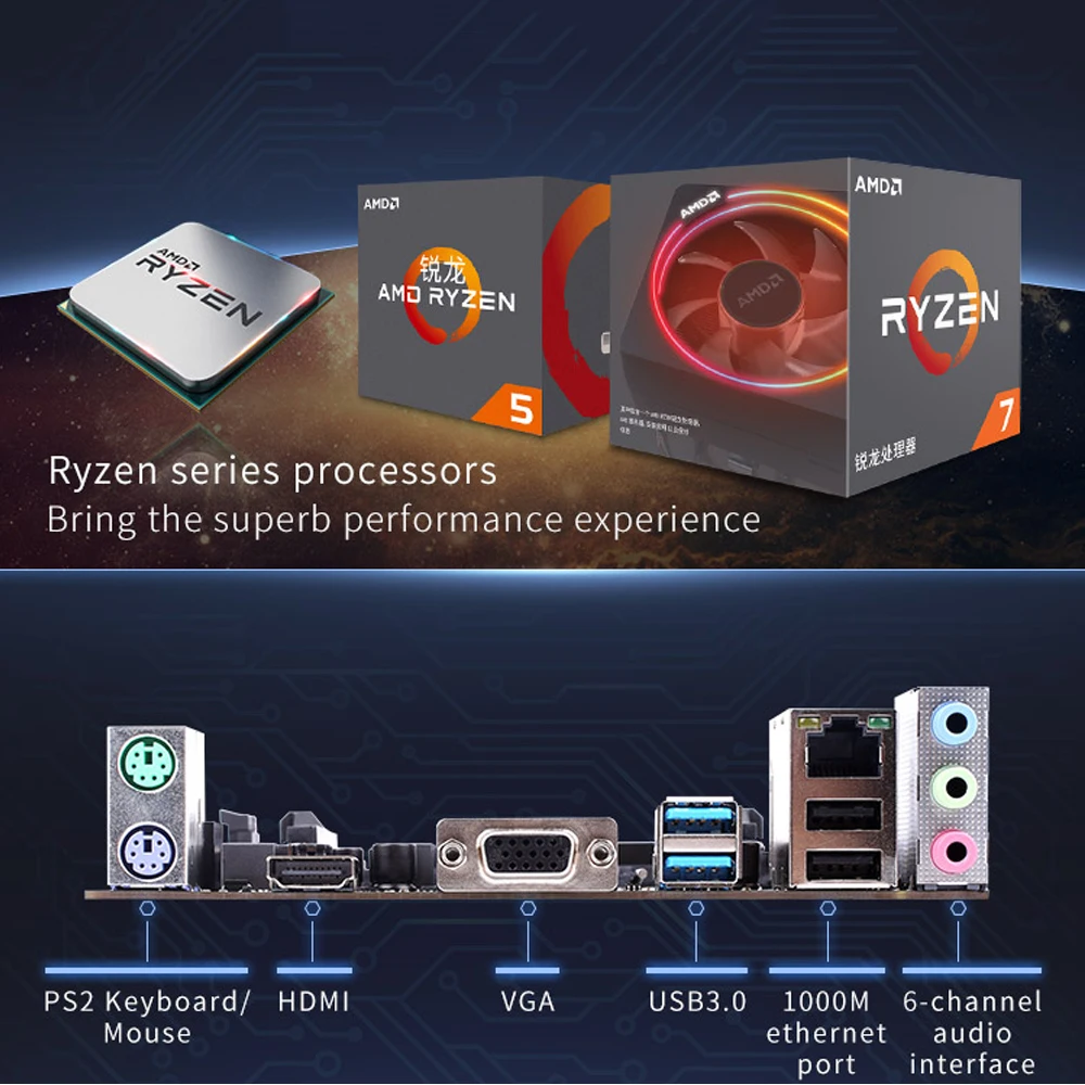 Цветная системная плата AB350M PRO V14 AMD B350/AM4 материнская плата VGA+ HDMI SATA3.0 6 ГБ/сек. V14 материнская плата