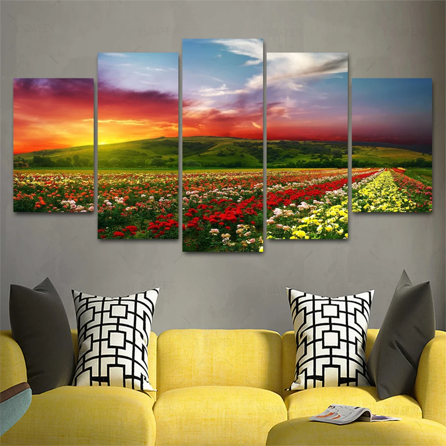 

HD print olieverf Film modulaire foto Scenery poster kind room decor woondecoratie 5 stks canvas art z497