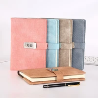 retro codebook creative student diary with lock and thickened handbook travel notebook portable portable pamphlet office meeting