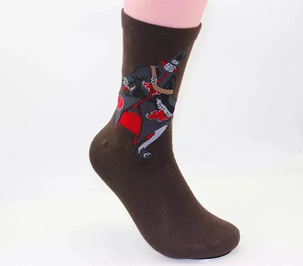 Мужские хлопковые носки всесезонные аниме calcetines Наруто модные хип-хоп забавные носки для женщин носки счастливые носки пара skarpetki