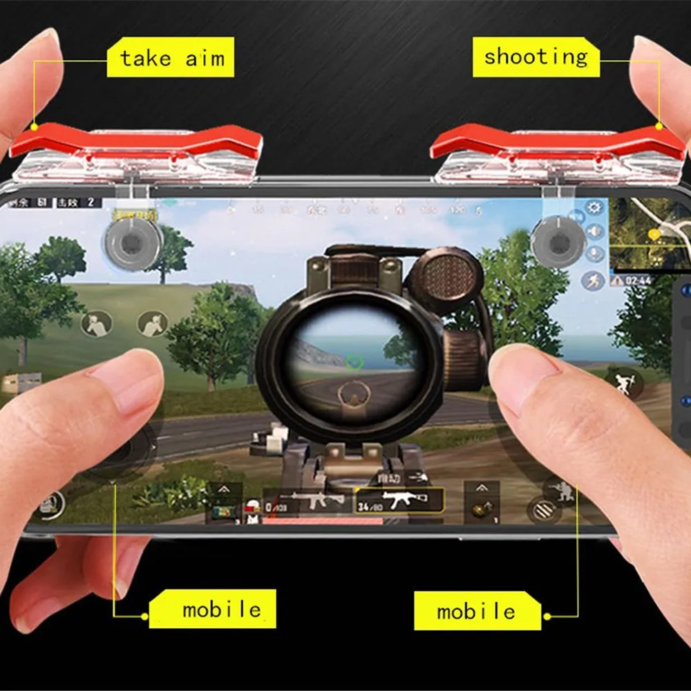 1 пара игровой триггер для мобильных телефонов PUBG кнопка огня ручка L1R1 шутер