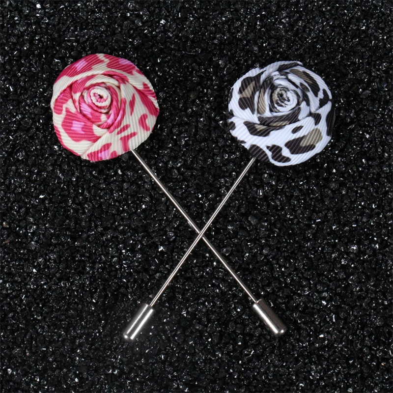 

New fashion men brooch flower lapel pin suit boutonniere fabric yarn 14colors button flower broochers Wedding free DHL or UPS