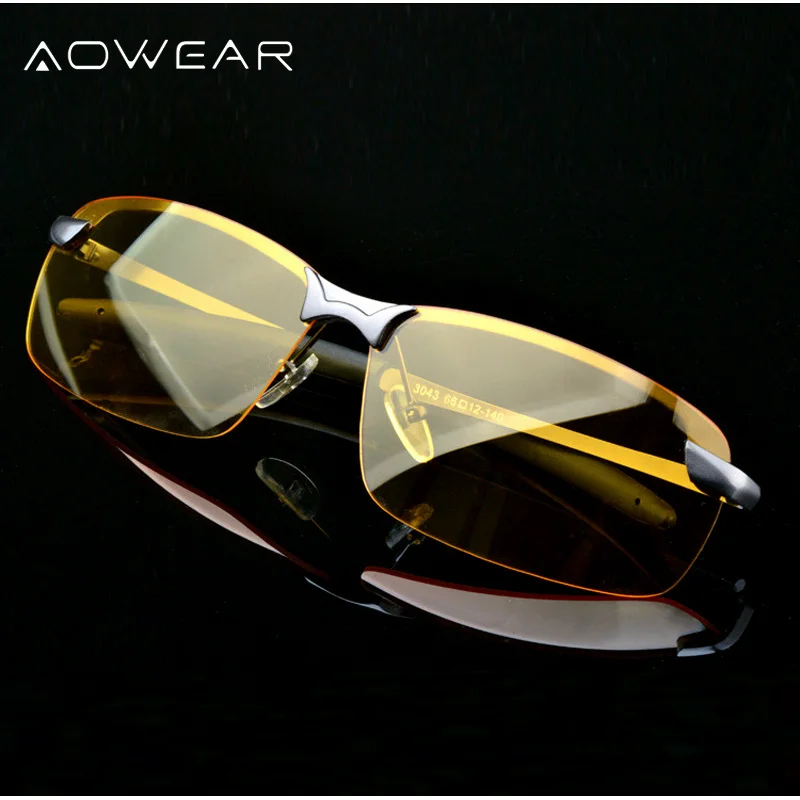 Классические Брендовые очки ночного видения AOWEAR для вождения Мужские