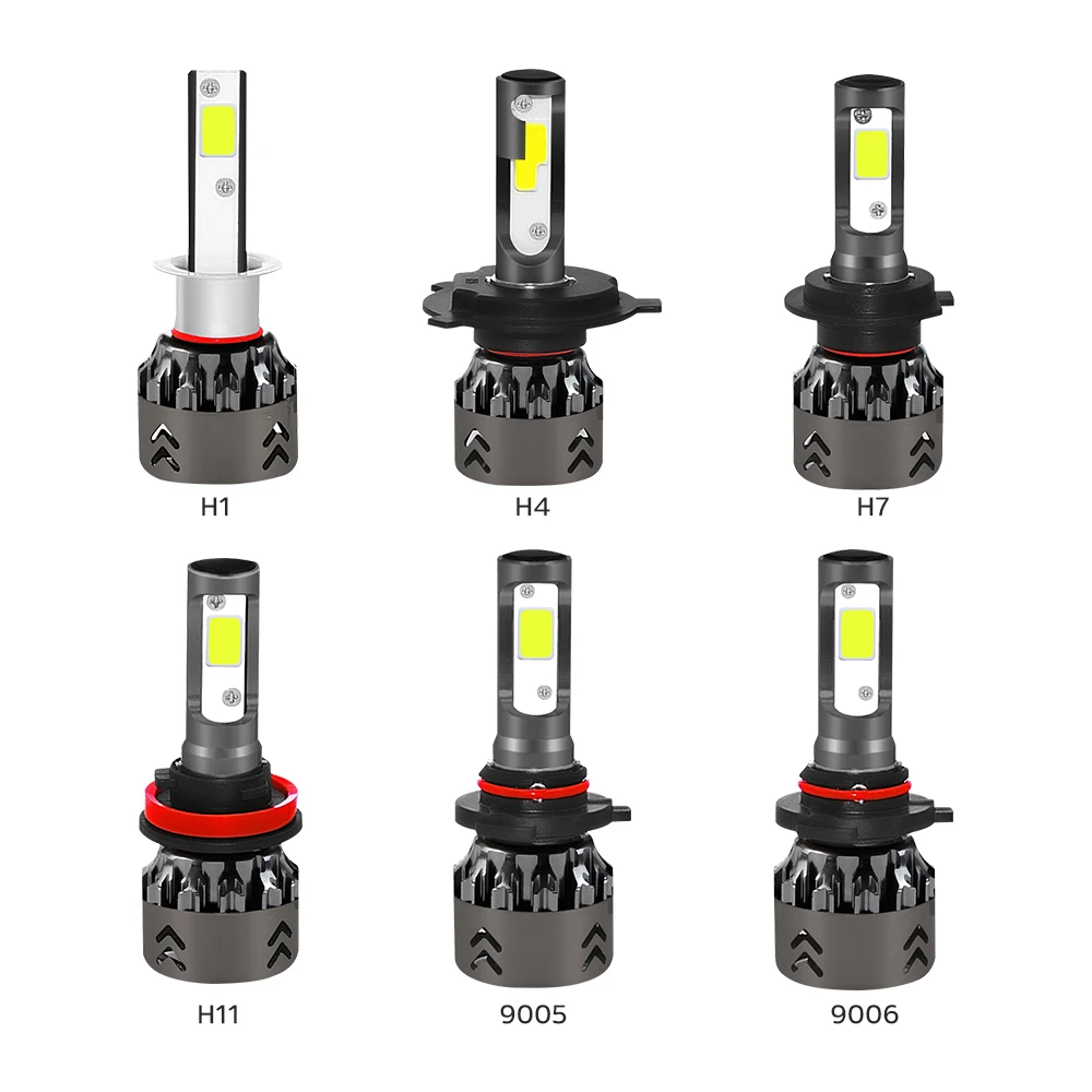 2 шт. Автомобильные светодиодные лампы 80 Вт 12 В 9005 лм 6000 К|Передние LED-фары для авто|
