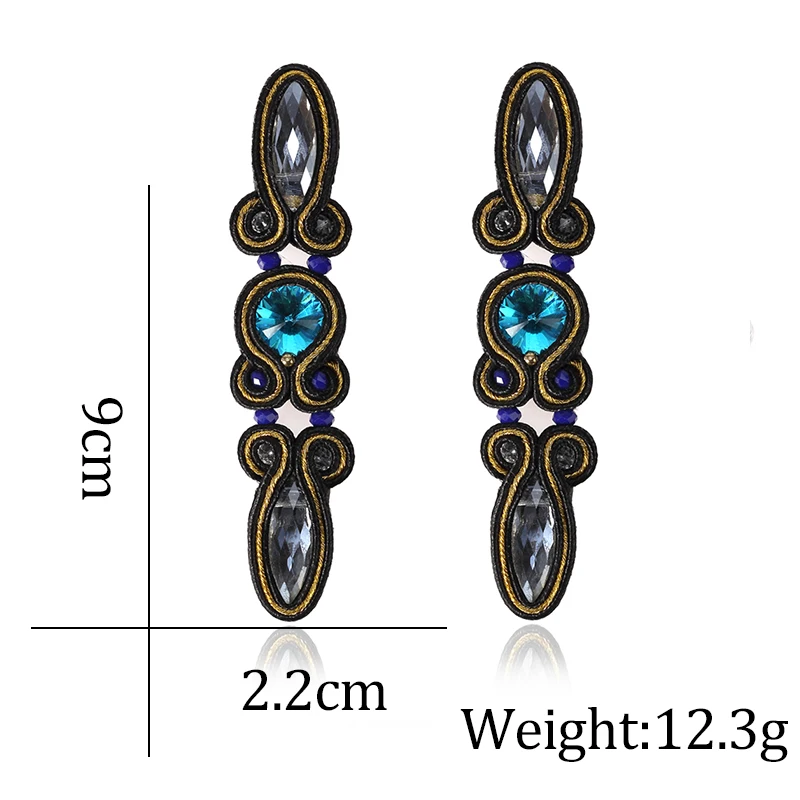 Новые серьги подвески с кристаллами в этническом стиле модные ювелирные изделия