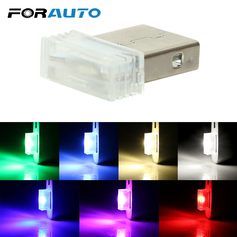 Декоративная неоновая лампа FORAUTO с мини USB освещение для салона автомобиля