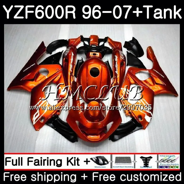 

Light orange Body For YAMAHA YZF600R Thundercat 1996 1997 1998 1999 2000 2001 0HC.8 YZF-600R YZF 600R 96 97 98 99 00 01 Fairing