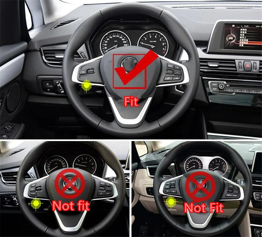 For BMW 2 Series Tourer Car 218i 220i Auto Steering-wheel Steering wheel Switch Button Trim Frame Cover Car-covers Sequins | Автомобили и