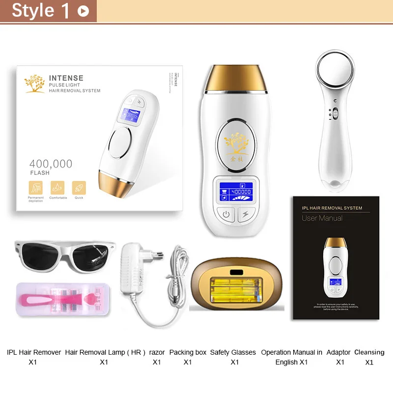 Style 1 IPL лазерный эпилятор лазерная Перманентная эпиляция сенсорный ЖК-дисплей depilador a лазерный бикини триммер Фотоэпилятор - Цвет: Style 1