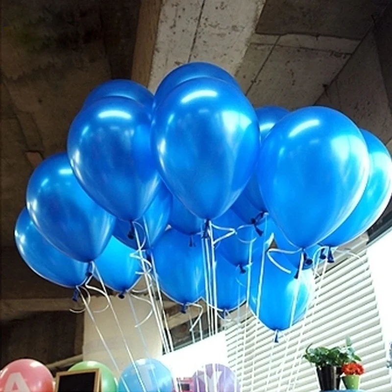 10inch 1.5g Blue 10 шт блестящие металлические латексные шары с жемчугом толстые Хромированные Металлические надувные воздушные шары Globos Metalicos украшение для дня рождения - Цвет: 10inch 1.5g Blue