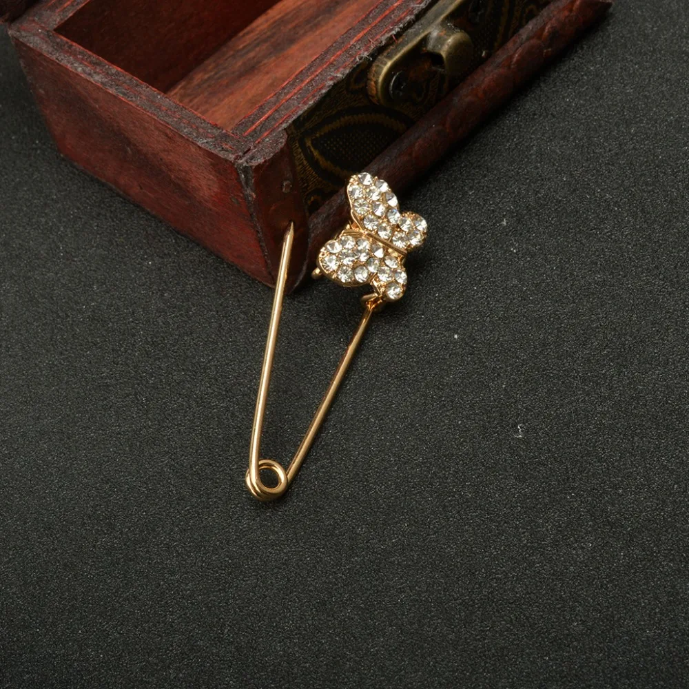 Классическая золотая брошь MZC в виде животного булавка для женщин маленькая