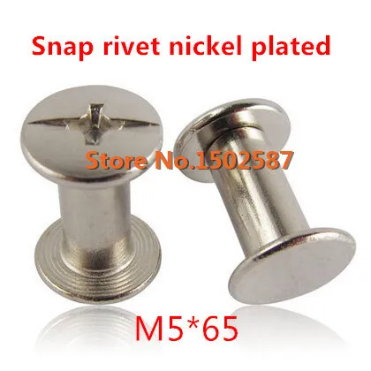 50 шт./лот M5 * 65 альбом фото книга винт Мужской Женский оснастки заклепки