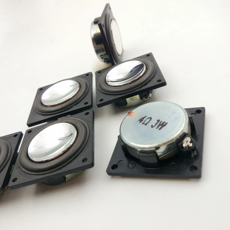 

MACGARSEN 2pcs 4 ohm 3W Full Range Speaker 1.5 inch Mini Portable Speaker Unit 34*34mm Square Audio stereo Loudspeaker Horn