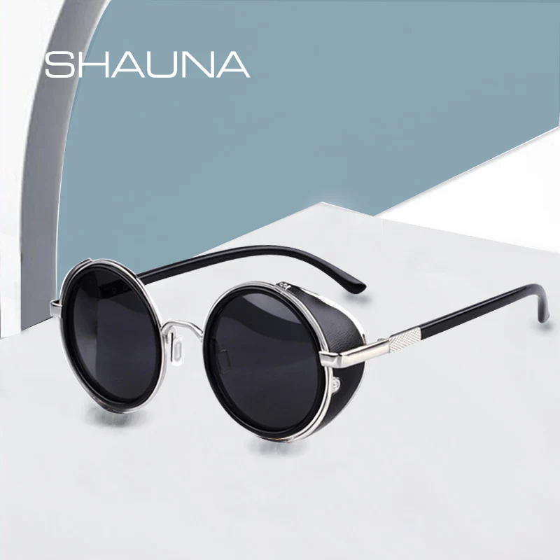 Винтажные очки shauna, женские, стимпанк, Ретро стиль, покрытие, мужские, круглые солнцезащитные очки, брендовые, дизайнерские, в стиле панк, солнцезащитные очки, UV400