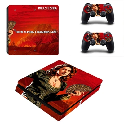 YSP4S-2791 Новое поступление Red Dead Redemption 2 PS4 тонкий кожи Стикеры для sony Игровые приставки 4 Slim консоли контроллер PS4 Стикеры s наклейка - Цвет: YSP4S-2791
