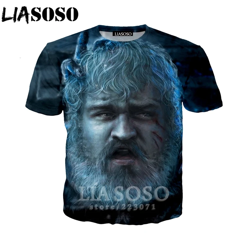 LIASOSO Летний Новый Модный Мужской Женский свитшот с 3D принтом ТВ Игра престолов