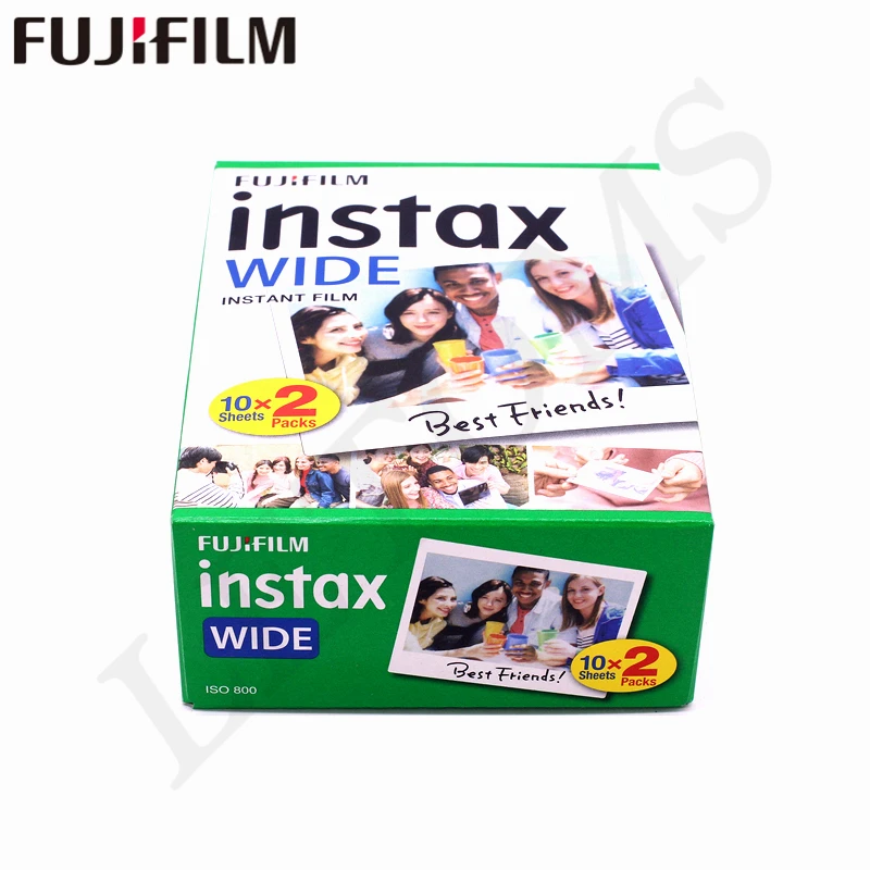 Fujifilm Instax 10 100 листов широкая белая пленка + Радуга черная для камеры Fuji Instant Photo paper