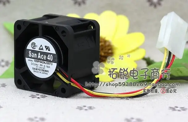 Вентилятор охлаждения Sanyo 109P0424J3073 4028 24 в 4 см 0 18a 40*40*28 мм трехпроводный