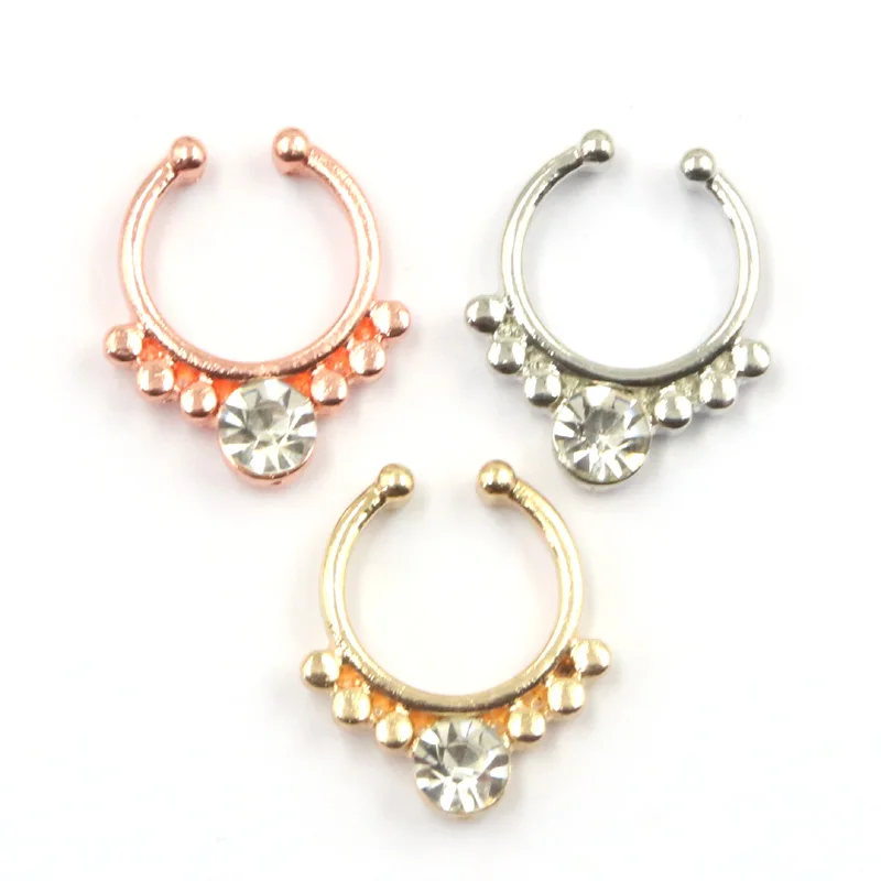 100 шт Смешанные поддельные перегородки тела кольца ювелирные изделия Сплав