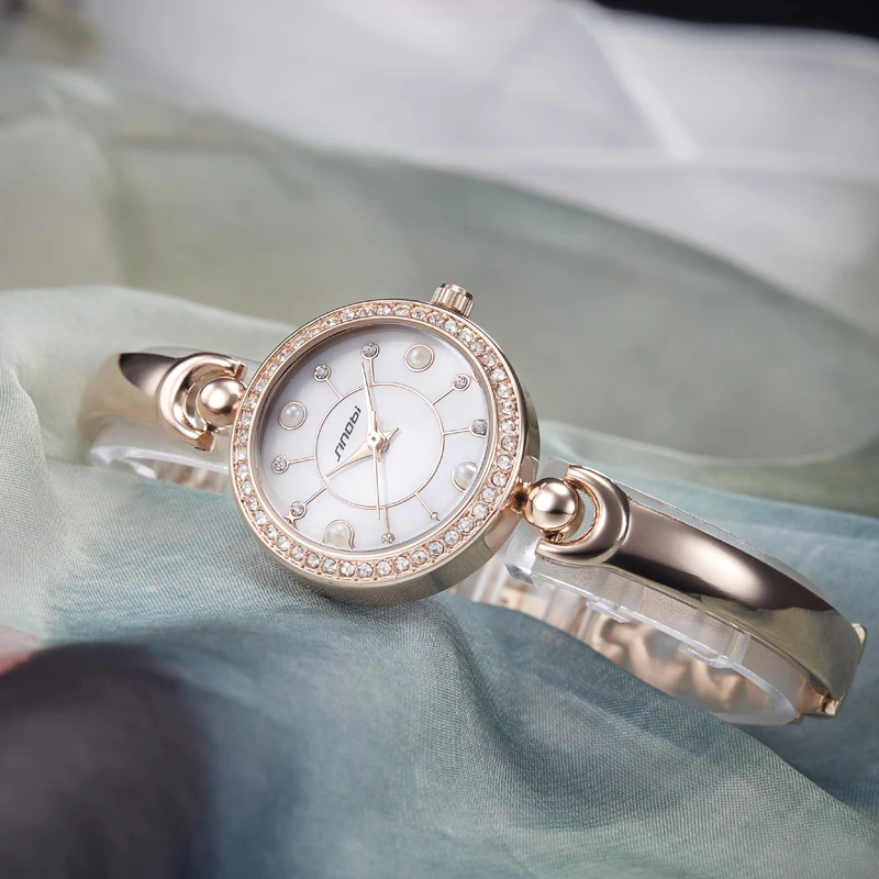 Sinobi марка женщины повседневная часы женские кварцевые браслет дамы платье