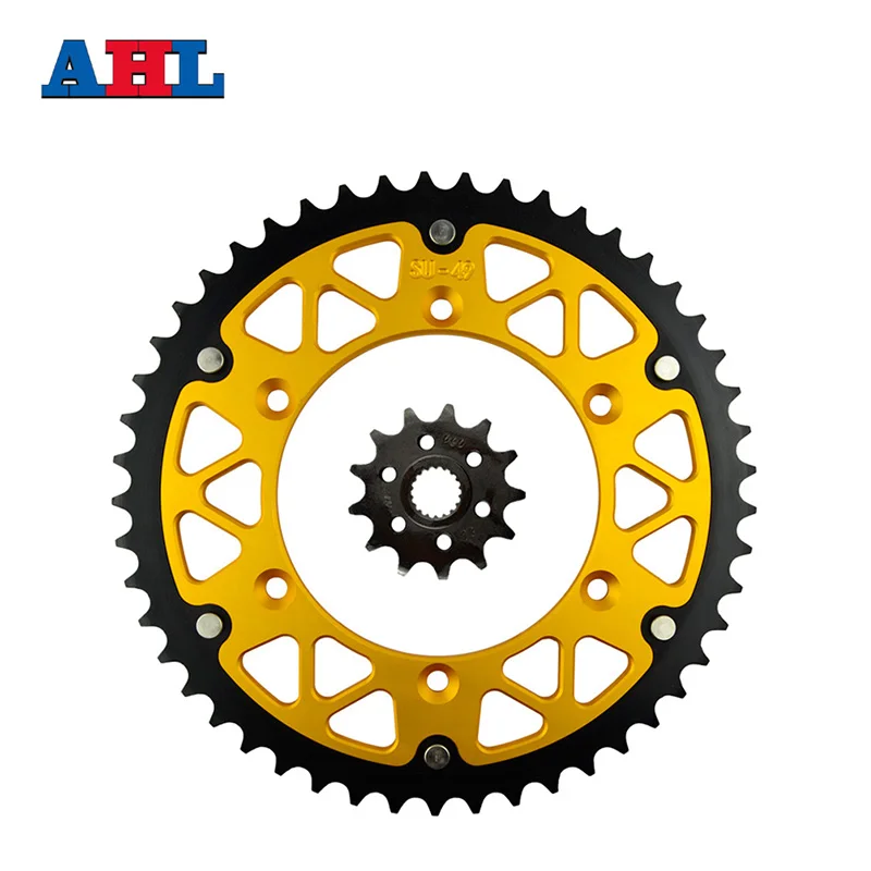 Детали для мотоциклов 49 13 T передняя и задняя деталь SUZUKI комплект звездочек 250 RMZ250