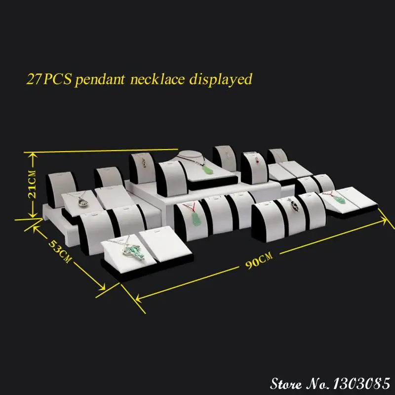 Коробка для ювелирных изделий витрины реквизит полка черный вельвет с белым