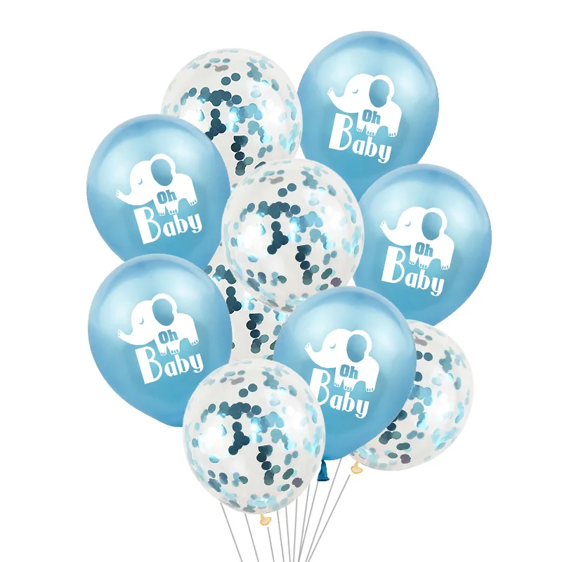 10 шт. голубой розовый латексный воздушный шар &quotКонфетти&quot вечерние
