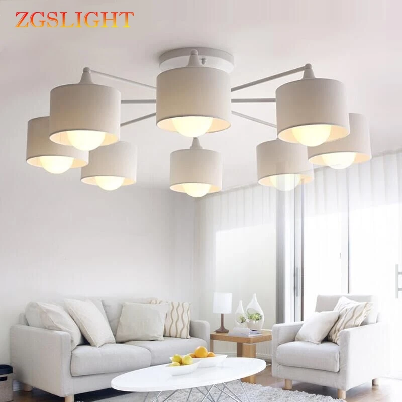 

Современный светодиодный потолочный светильник для гостиной E27 люстра освещение с абажурами для столовой люстры кухонные лампы
