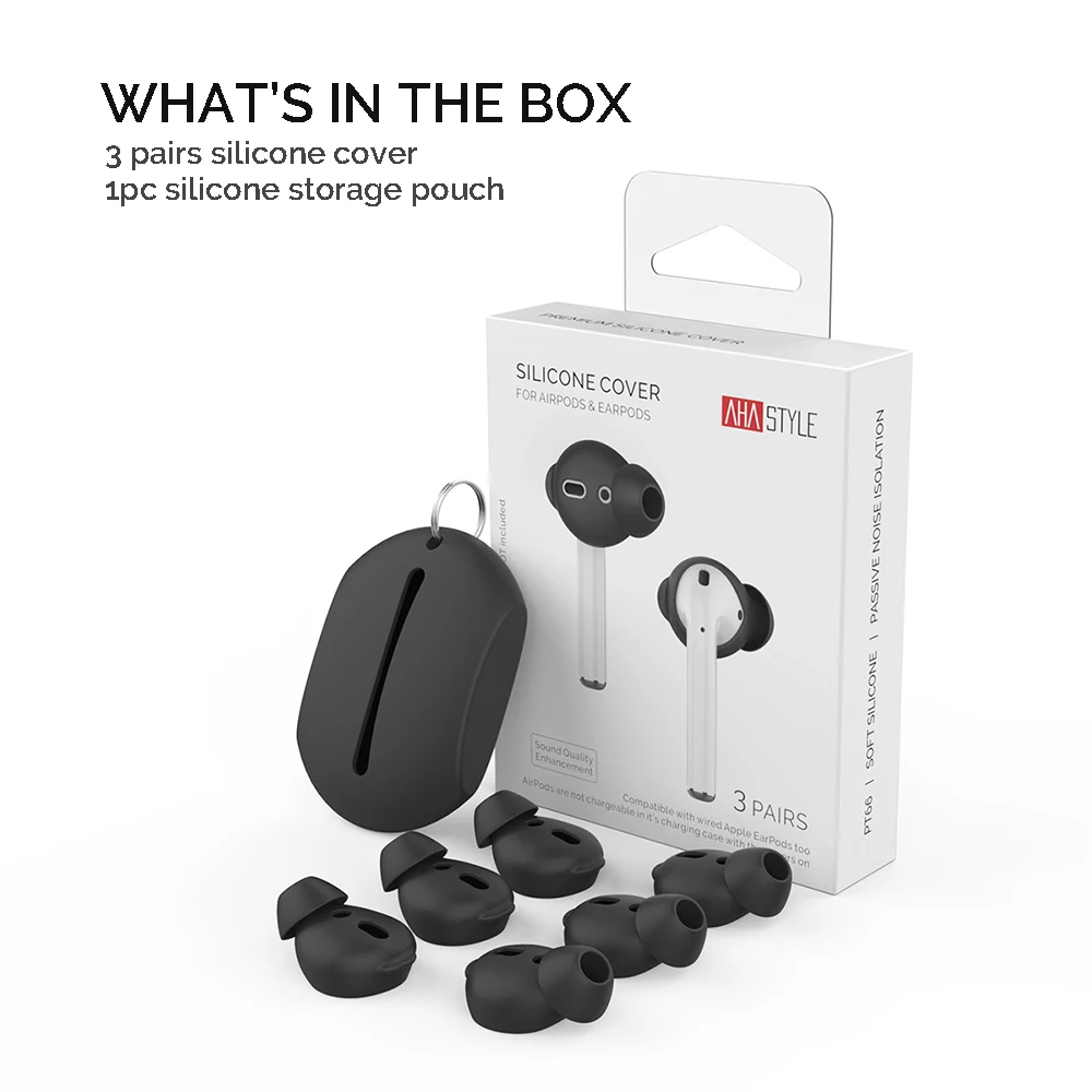 3 пары для Airpods, чехол для ушей, силиконовые наушники, наушники, крючок для ушей+ чехол для хранения, чехол для Airpods, 2 аксессуара для наушников