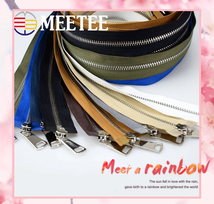 2 шт. Meetee 5# металлическая застежка-молния двойной конец длинная застежка-молния 120 см двойные ползунки замок для шитья пуховика одежда пальто аксессуары