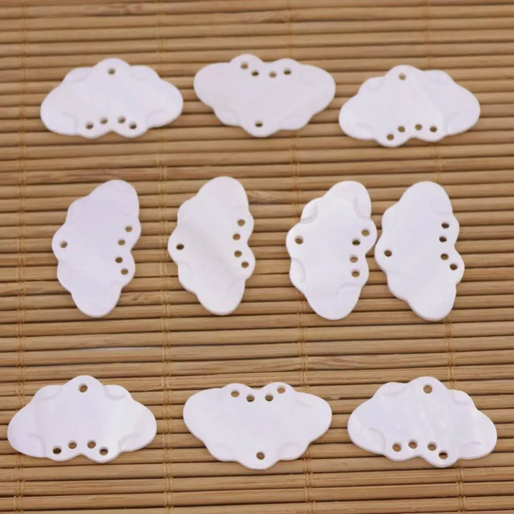 

10 PCS 15mmX25mm Shell Natural White Mother of Pearl Jewelry Making DIY Cloud Shape