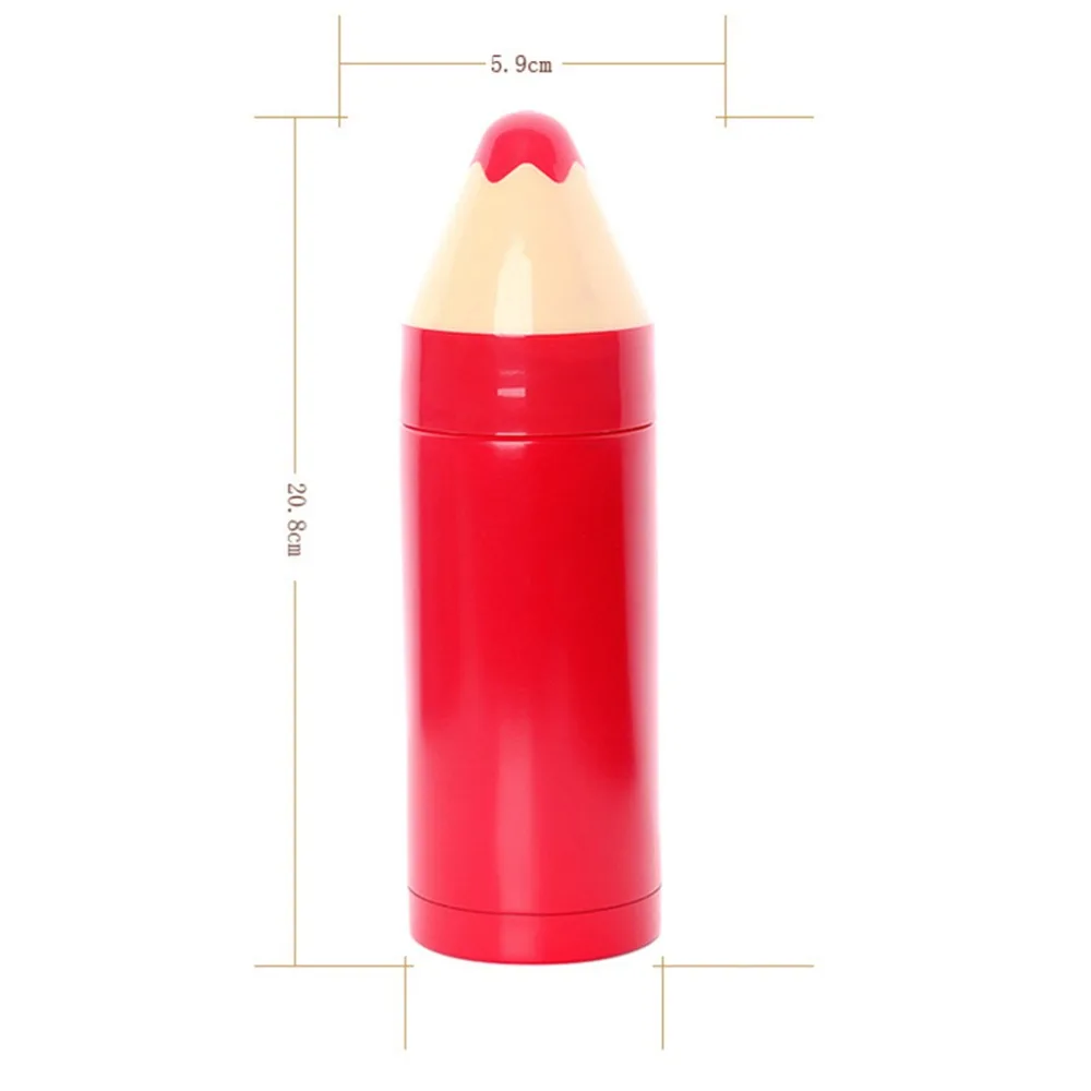 Stainless Steel Thermos Candy Color Pencil Shape Leak Proof Insulated Cup Cylinder Bottle For Daily Necessities | Дом и сад