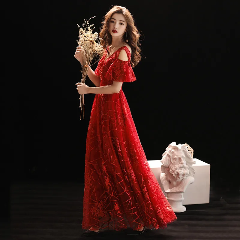 Robe De Soiree вечернее платье Длинные Кружевные фатиновые праздничные платья с