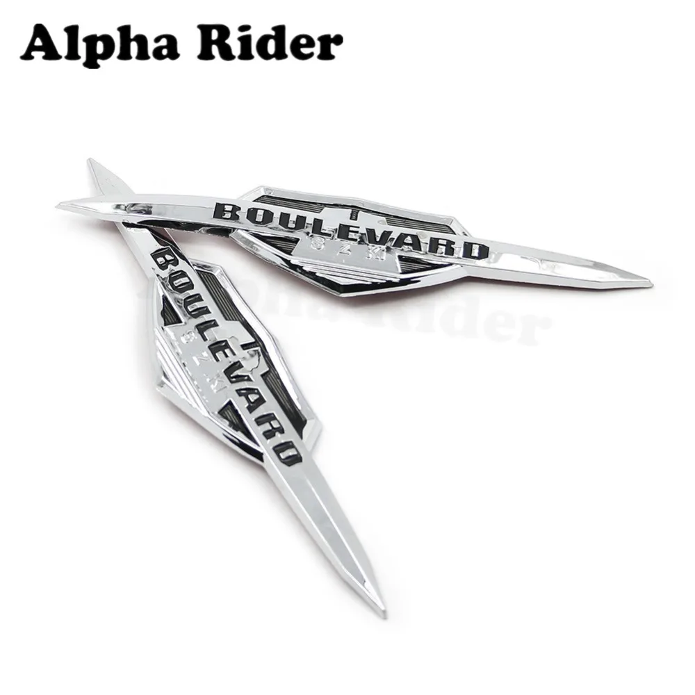 2 Piece Motorcycle Gas Tank Emblem Badge Chrome For Suzuki Boulevard VL400 800 C50 M50 C90 M90 M109R | Автомобили и мотоциклы