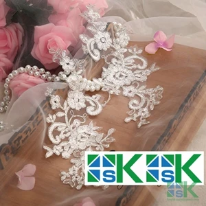 10 шт./упак. 24 см * свадебное платье lace аппликация DIY свадебный головной убор