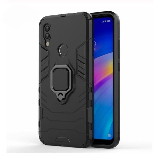 Black Чехол для Xiao mi Red mi Note 7 6 5 Pro Red mi 7 6 5 K20 Pro Poco F1 чехол с кольцом и подставкой для Xiaomi mi 9T 9 mi 8 SE A2 A1 Lite - Цвет: Black