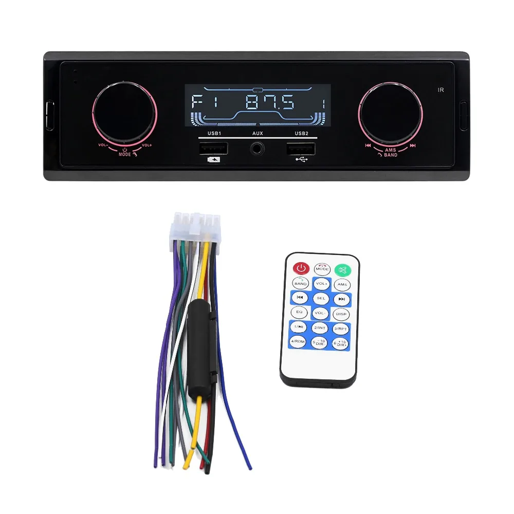 Автомагнитола с поддержкой FM/AM Aux 1 Din 3USB MP3 WMA Bluetooth пультом дистанционного