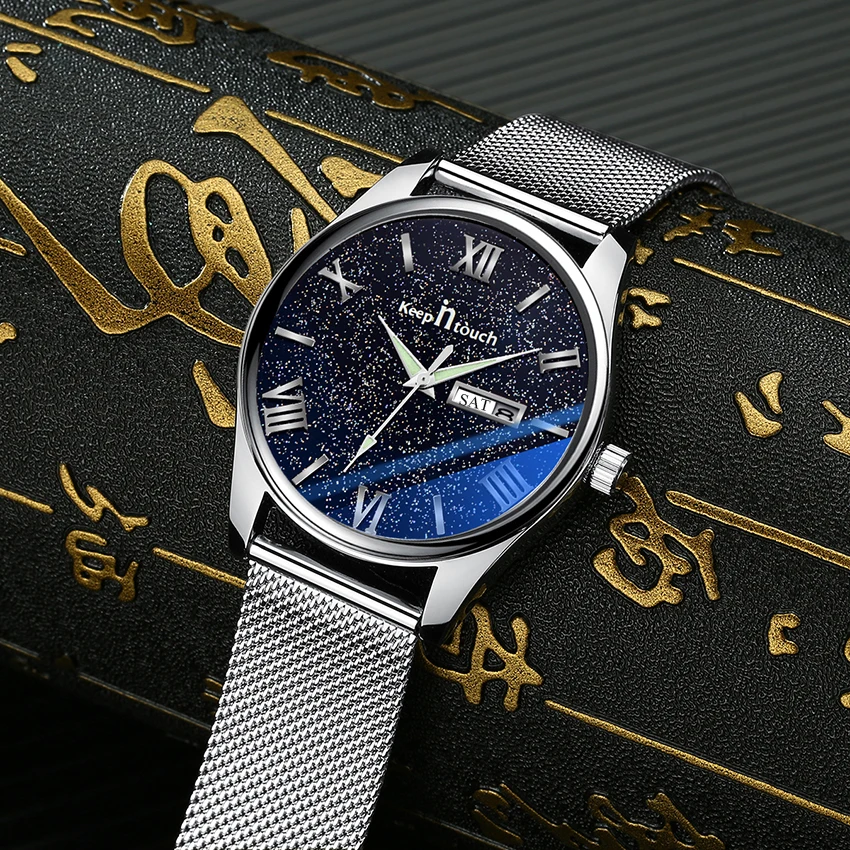 KEEP In Touch Топ Роскошный бренд мужские деловые часы водонепроницаемые аналоговые