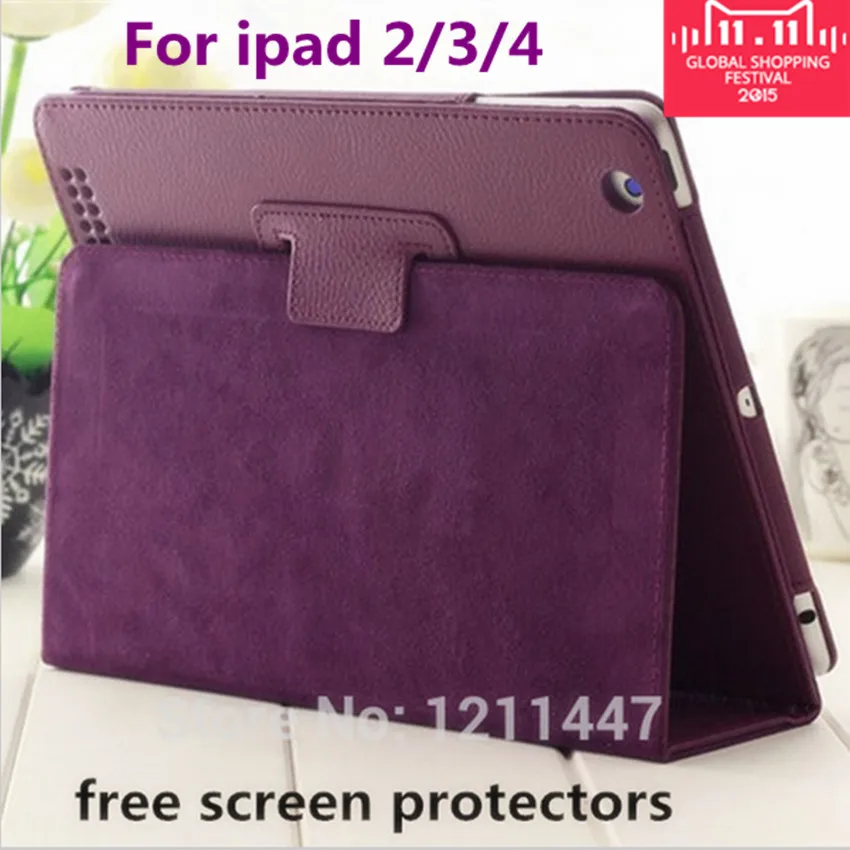Для Apple ipad 2 3 4 чехол Авто спящий/Пробуждение Флип личи PU кожаный для нового смарт