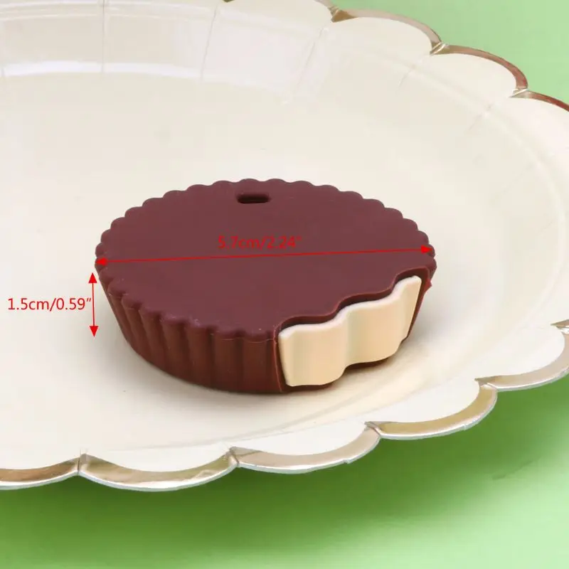 

Silicone Baby Teether Biscuit Baby Chew Toy BPA Free Cookie Teether Pacifier Clip Nursing Pendant Baby Shower Gift