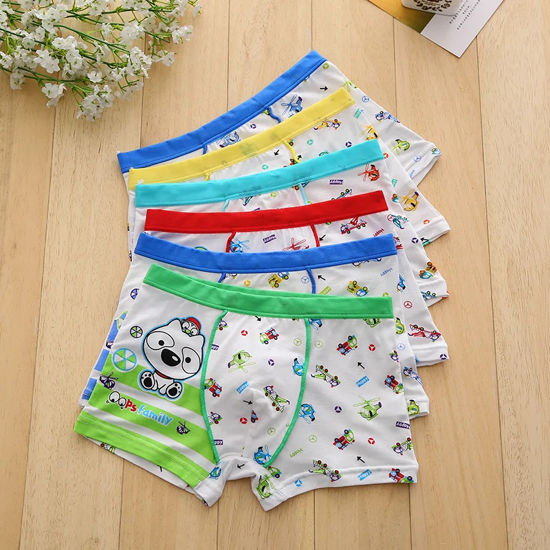 5 шт./лот нижнее белье для мальчиков мультфильм Щенок pattern трусики подходит от 1 до