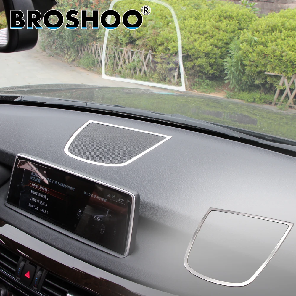 

BROSHOO Car Console Speaker Sticker 3D Decals For Bmw X5 F15 X6 F16 2014 2015 2016 2017 Auto Car Styling Interior Accessories