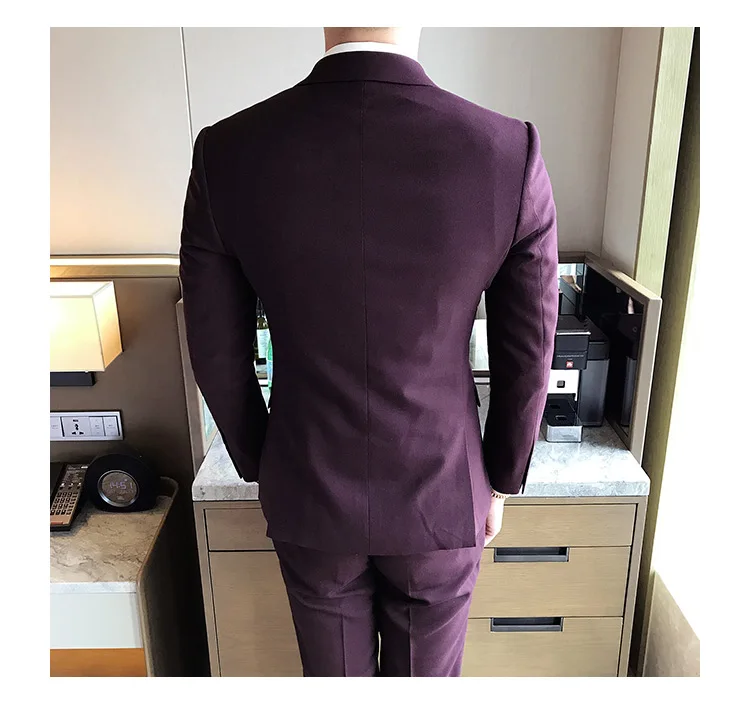 2018 Custom Made Elegant Men Suit Slim Party Dress Groomsmen Tuxedo For Beach Wedding Young Mens Daily Work Wear(Jacket+Pants) | Мужская