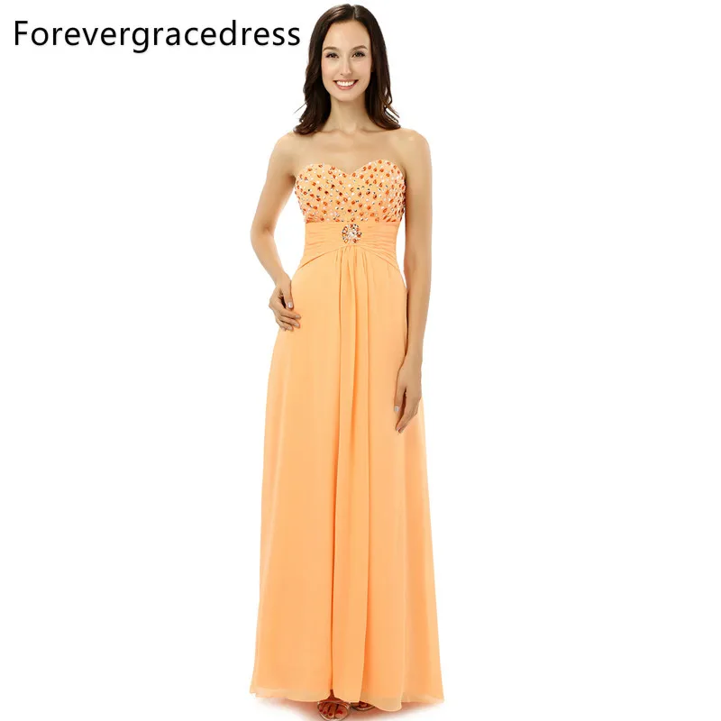 Forevergracedress Настоящее фото скромное шифоновое вечернее платье новое поступление