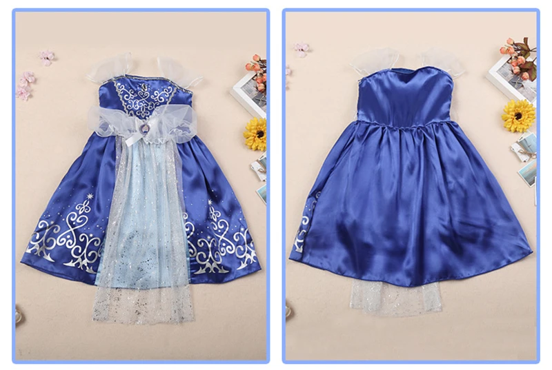 2018 Princess Dress Girls Summer Kids Cindrella Snow White Cosplay Costume Rapunzel Aurora Belle Baby Girl Vestidos | Детская одежда и