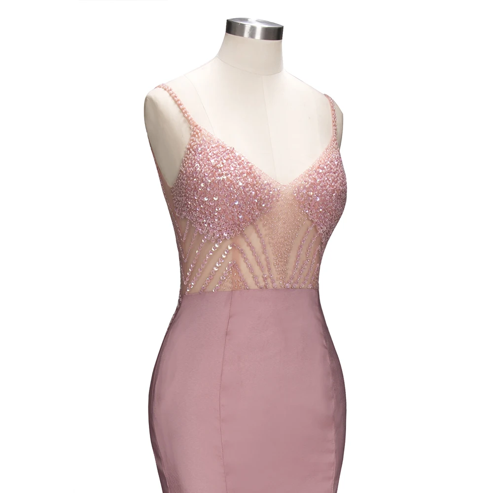 

Babyonlinedress Elegant Backless Mermaid Prom Dresses Long Sexy V Neck Sweep Train Evening Prom Gowns Vestido De Festa Longo