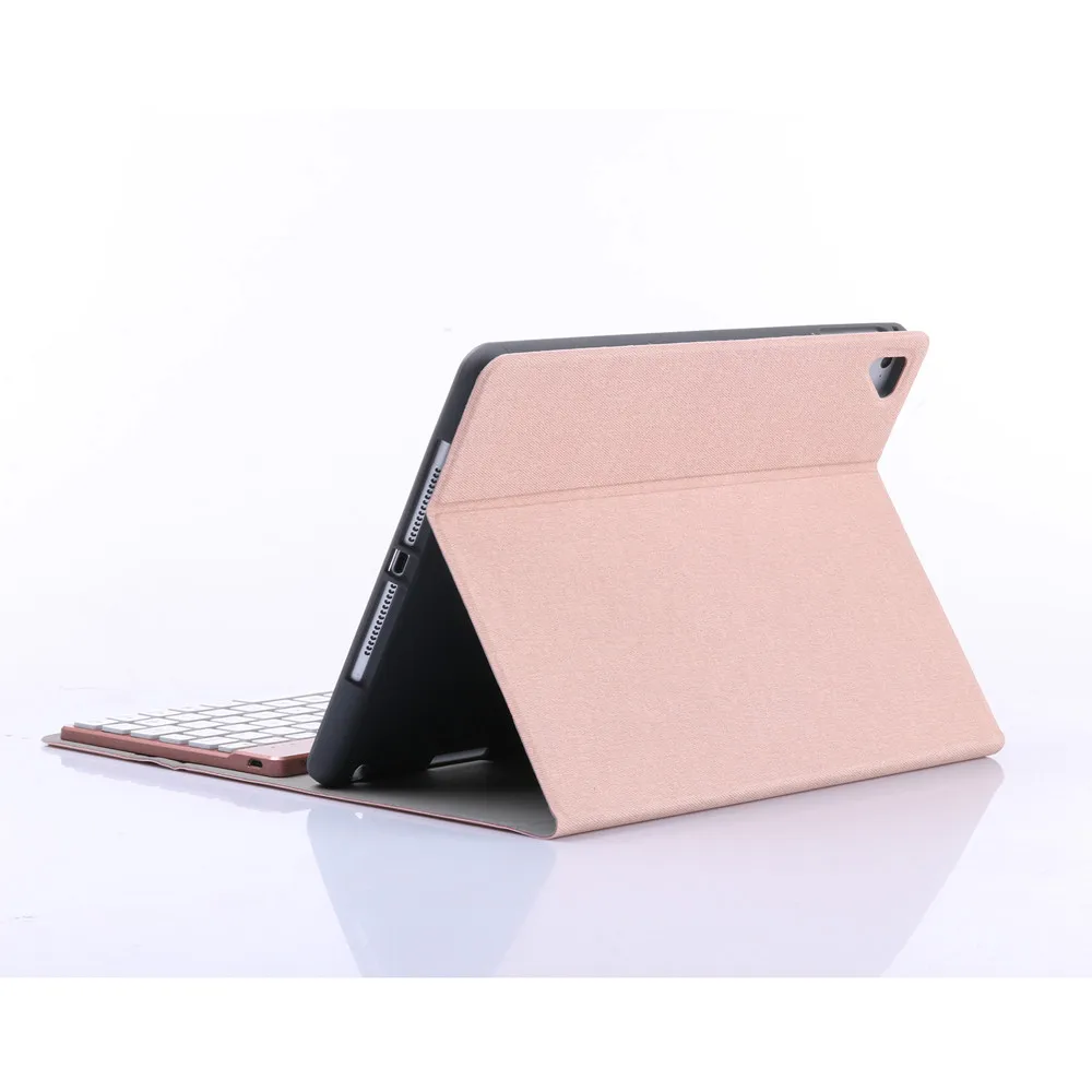 VOBERRY клавиатура беспроводная съемная 7 цветов Bluetooth клавиатура для Ipad 9,7 дюймов / Pro Air 2/1 кожаный чехол для Ipad#2